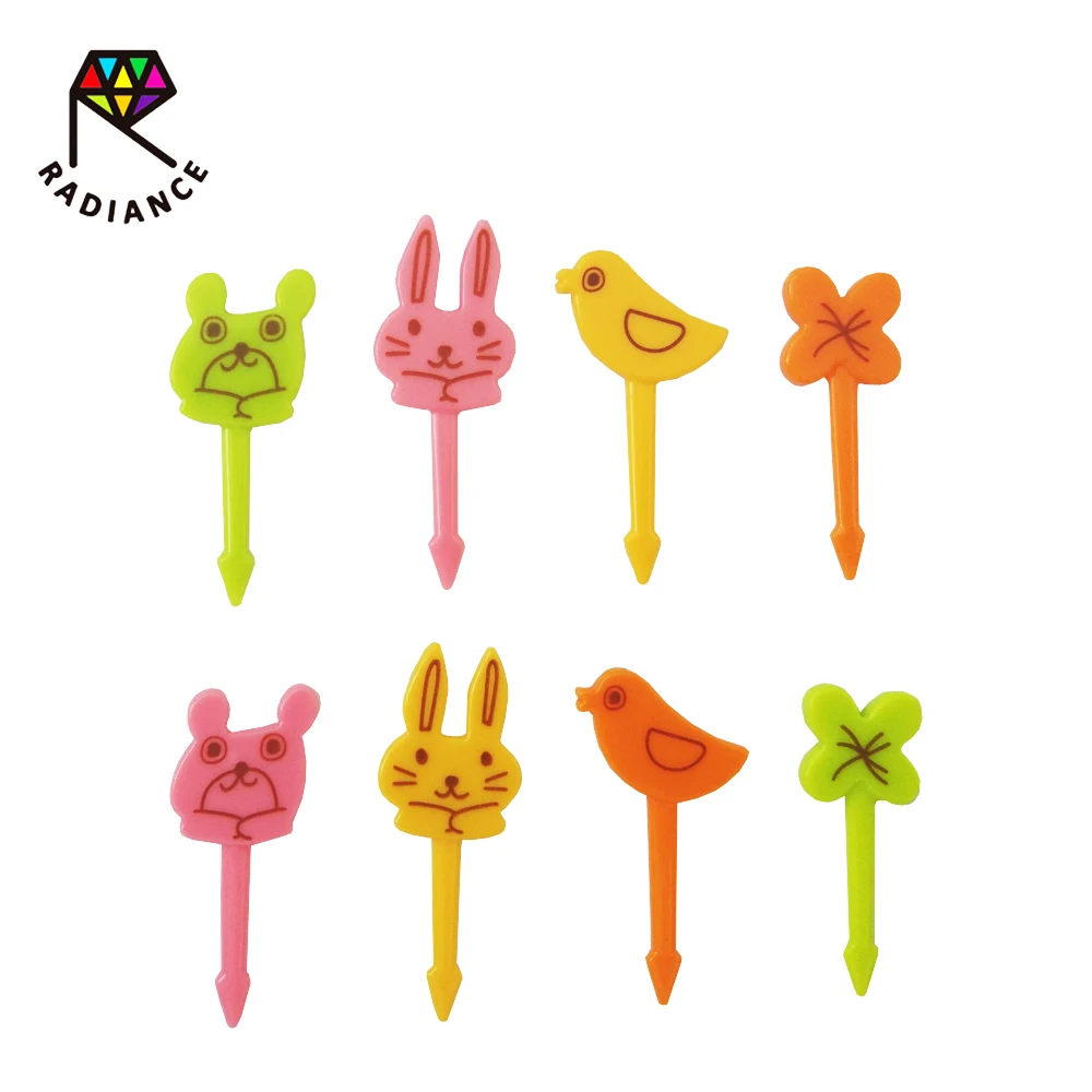 
35mm Food Grade Cute Animal Shaped Food Picks Bento Picks Fruit Forks 
