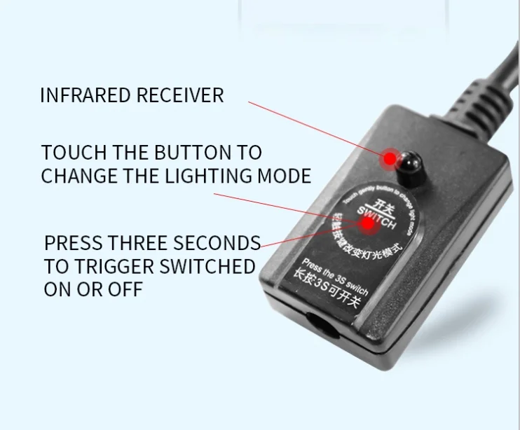 Hot selling SQ-9YK 3.1w remote control aquarium decoration for arowana fish