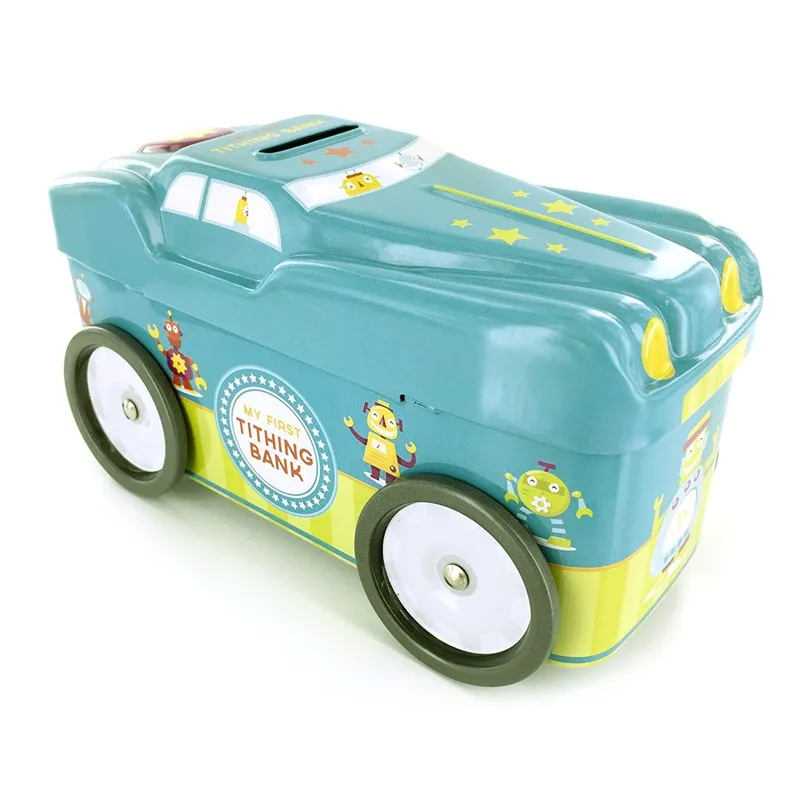 Factory Personalized Custom Cartoon Car Shape Money Bank for Coin Storage