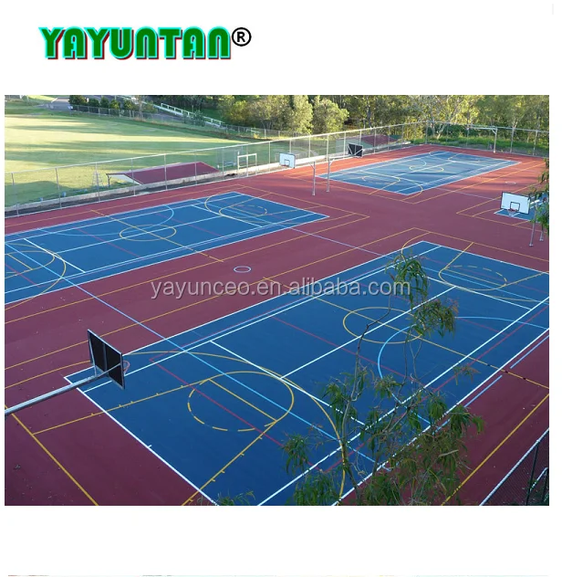 silicon cushioned acrylic basketball court flooring paint for sport court surfacing