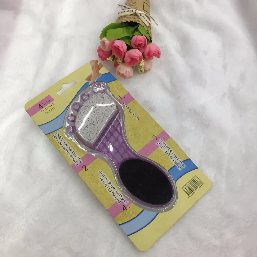 4 in 1 health care nail cleansing brushes set foot pedicure paddle pumice stone buffer exfoliating scrubber dead skin remover