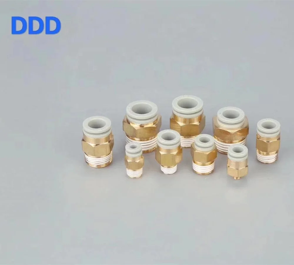brass pc straight kq2h smc type pneumatic fittings connectors