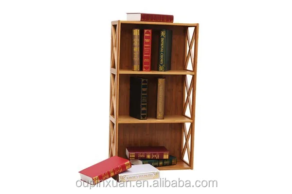 New design movable bamboo bookcase /mobile bookcase