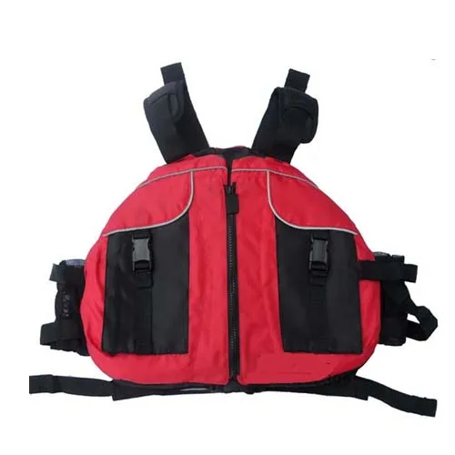 orange adult rafting kayaking buoyancy life jacket pfd vest with adjustable shoulder strap