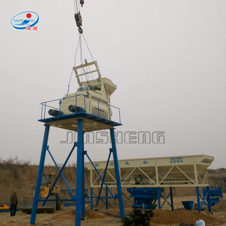 Малая бетоносмесительная установка HZS50, б/у, Производство Таиланд, по цене подъемника