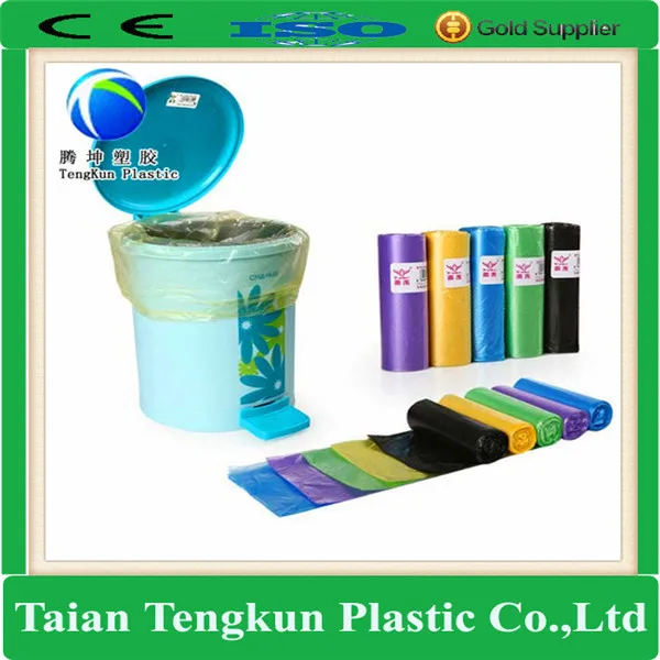 Heavy Duty HDPE LDPE Refuse Trash Waste Plastic Bin Liner biodegradable rubbish bag