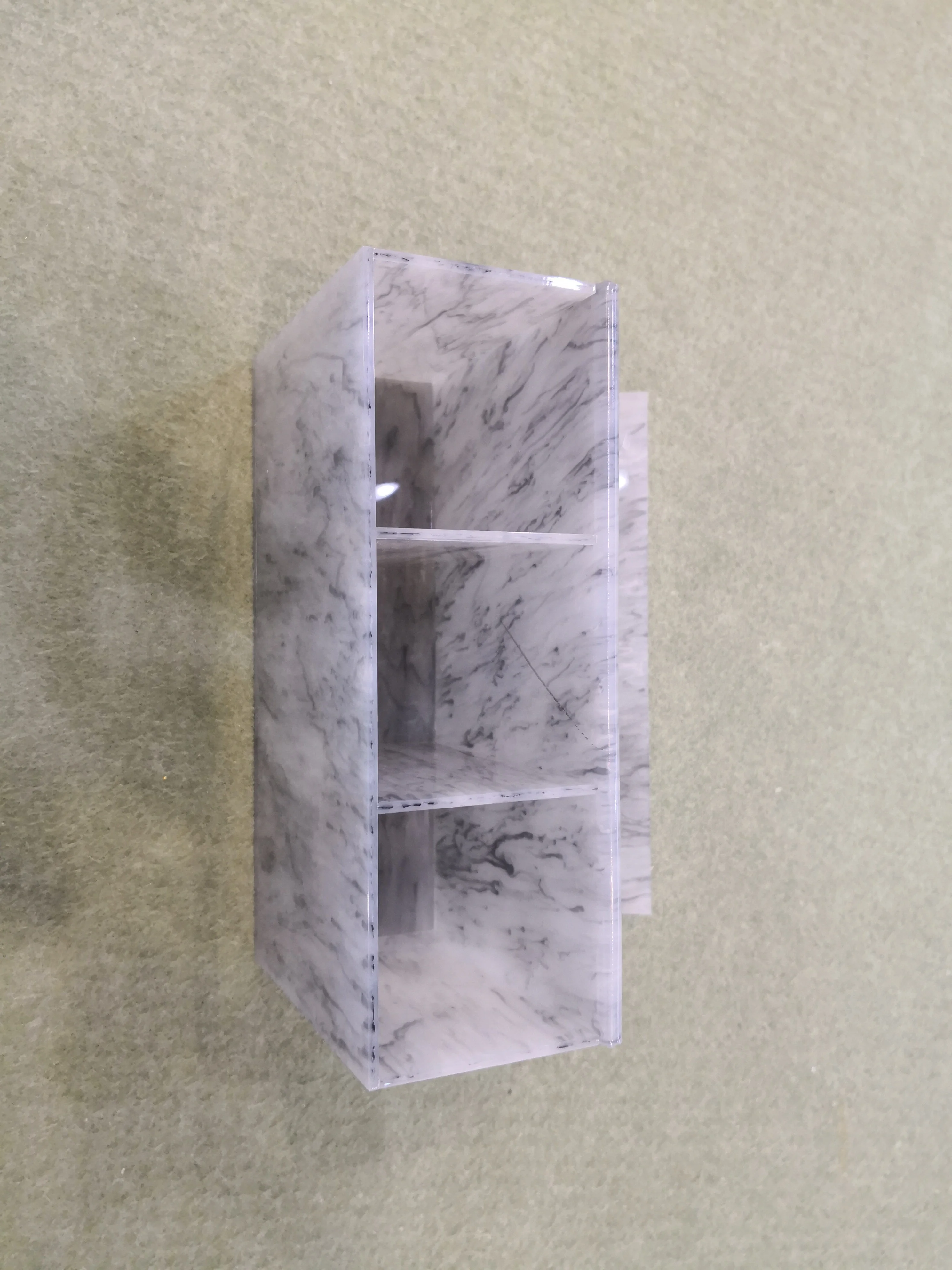 
Marble acrylic brush holder and cell phone display 
