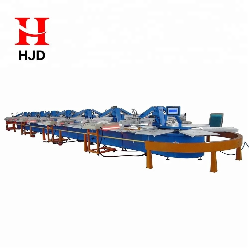 High quality 8 or 10 color T-Shirt automatic carousel screen printing machine