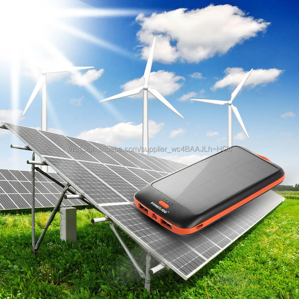 2016 Poweradd10, 000 мАч портативный липкий Солнечной энергии банк Зарядное Устройство