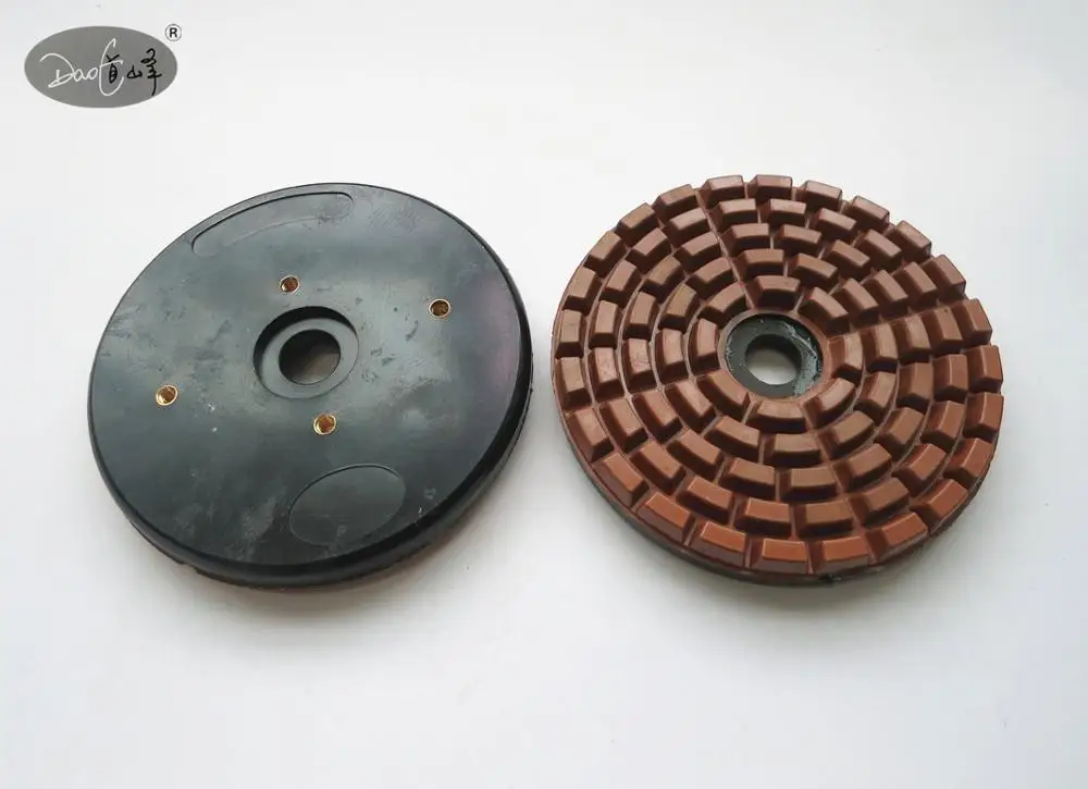 DAOFENG Diamond Grinding Disc for Granite Slab Resin Stone Disc with Dish Pattern for Sander