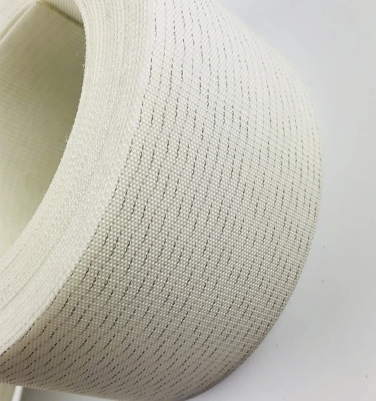 White Color Fabric  with PU Conveyor Belt Canvas Belt