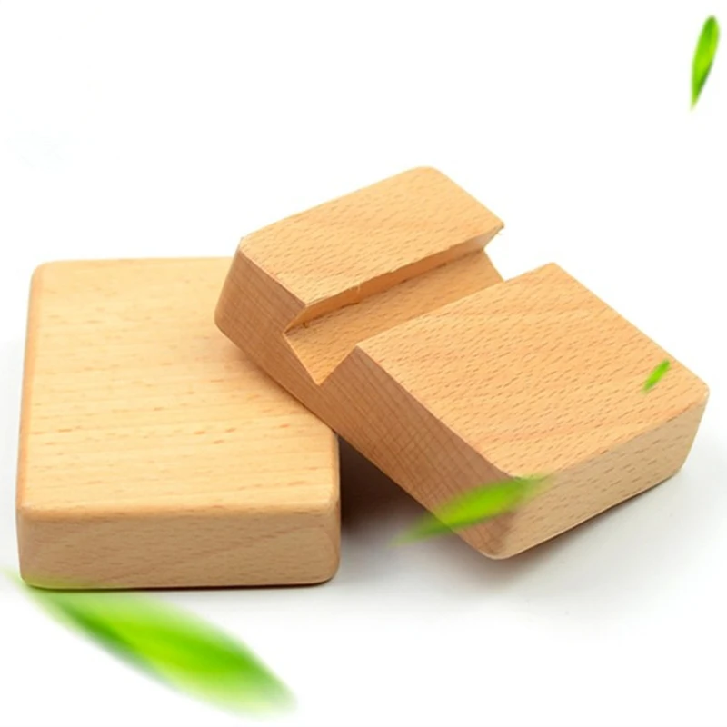 
Wooden phone holder base bracket mobile phone bracket accessories lazy mobile phone holder Desktop stand 