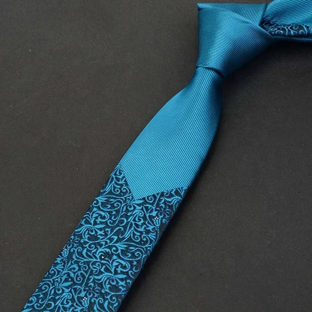 
Mens Skinny Ties Luxury Floral Plaid Neckties Slim Tie Classic Business Wedding Tie For Men 