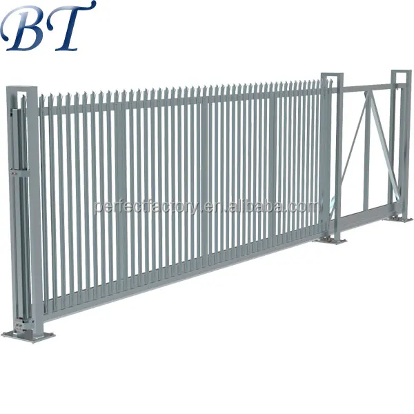 
High Quality palisade /palisade fence / galvanised steel picket palisade sliding gate 