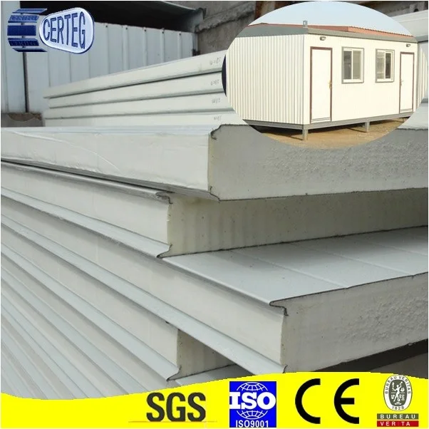 
Heat Insulation Glass Wool/PU/EPS/Rock Wool Sandwich Panel Turkey 