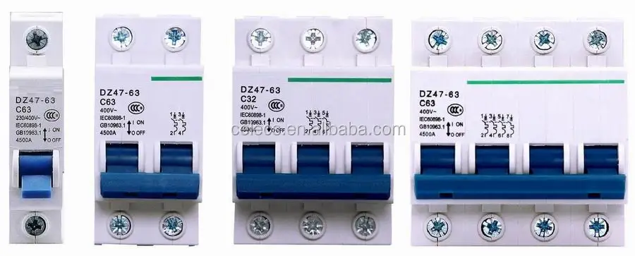 high quality 2p 1~63a Mcb DZ47 c63 type trading price