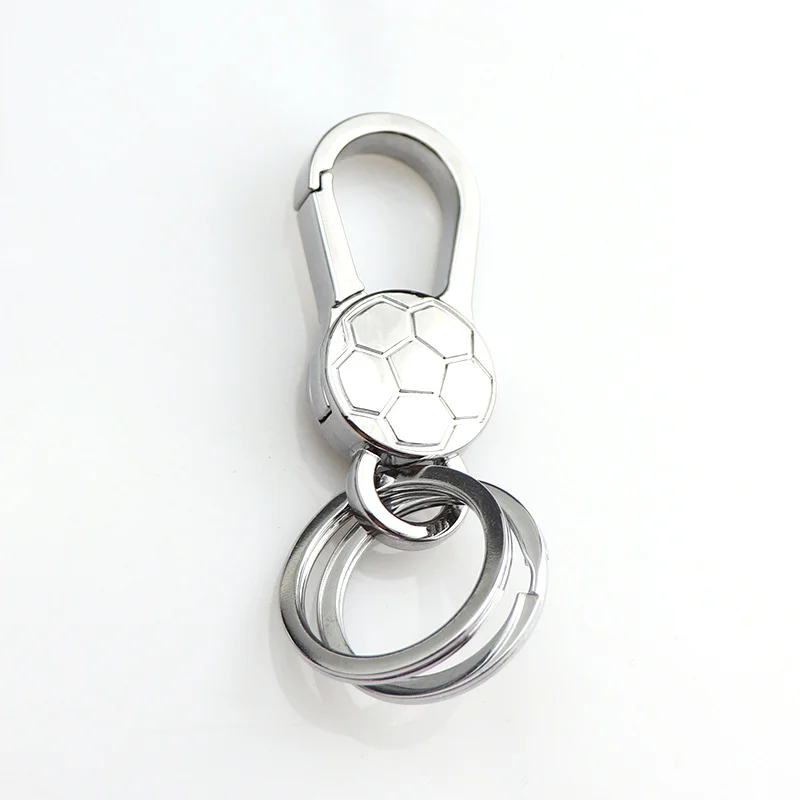 Super Value New 2022 High Quality Metal Football Design Sublimation Blank Keychain