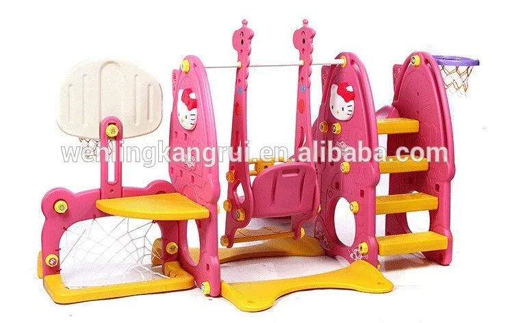 Пластиковые дети слайд и качели детские игрушки