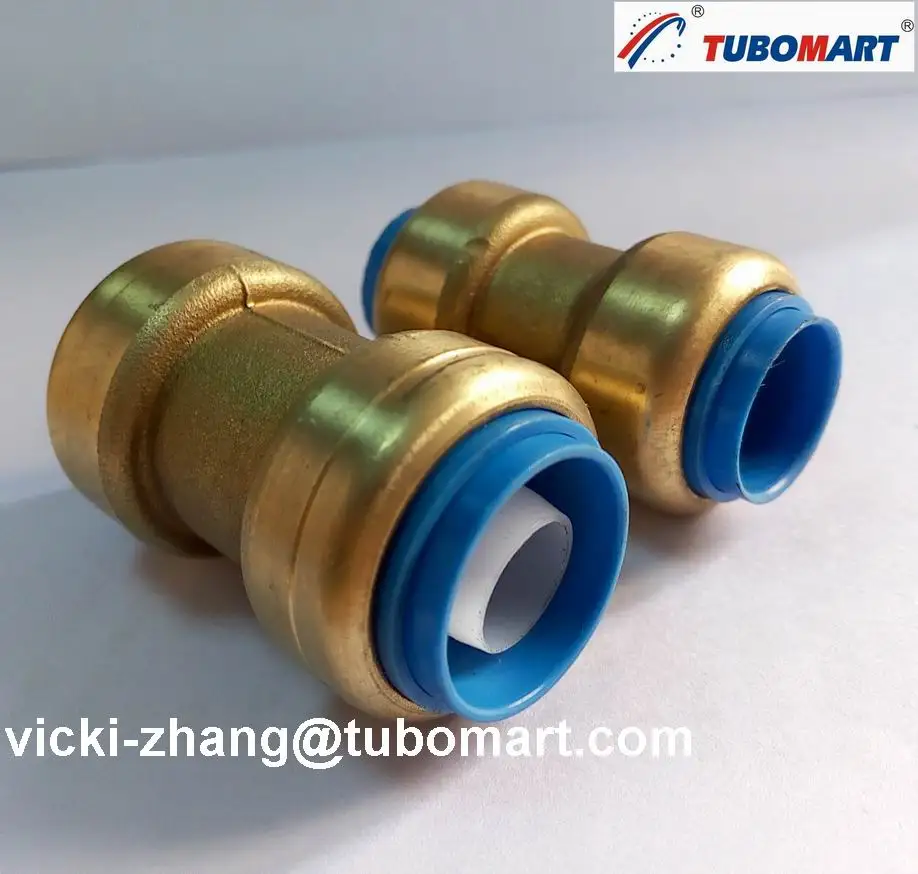 Вставной штуцер быстроразъемный pex для трубы ПВХ медная