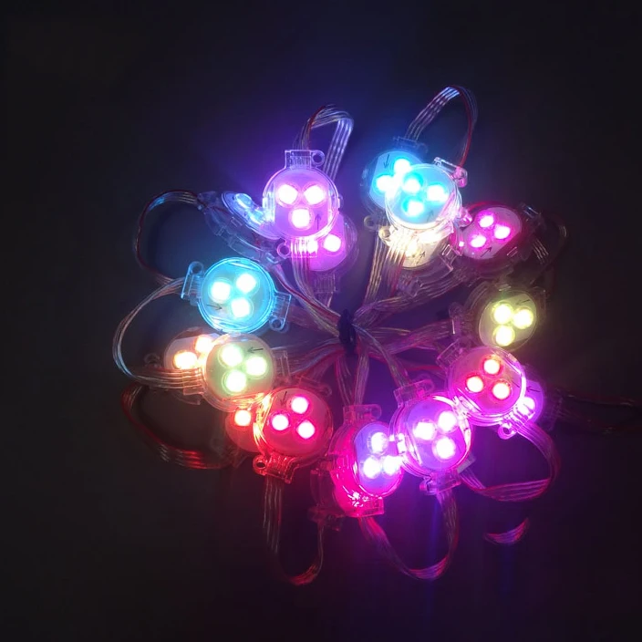 3 светодиода/ПК RGB WS2811 30 мм, освещение для аттракционов, Светодиодный точечный светильник