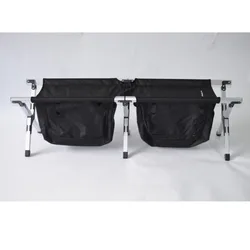 Foldable portable double seats camping chair with storage