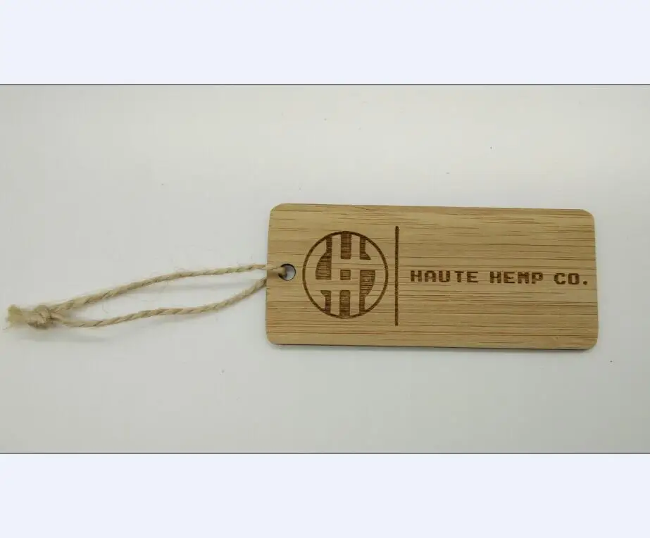 Wood and Bamboo hang tag & label custom design
