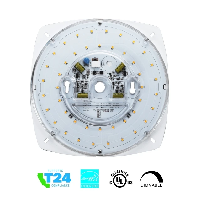 
28w 7' UL ES Title 24 JA8 certificated flick free triac dimming round DOB LED light engine module retrofit led ceiling light 