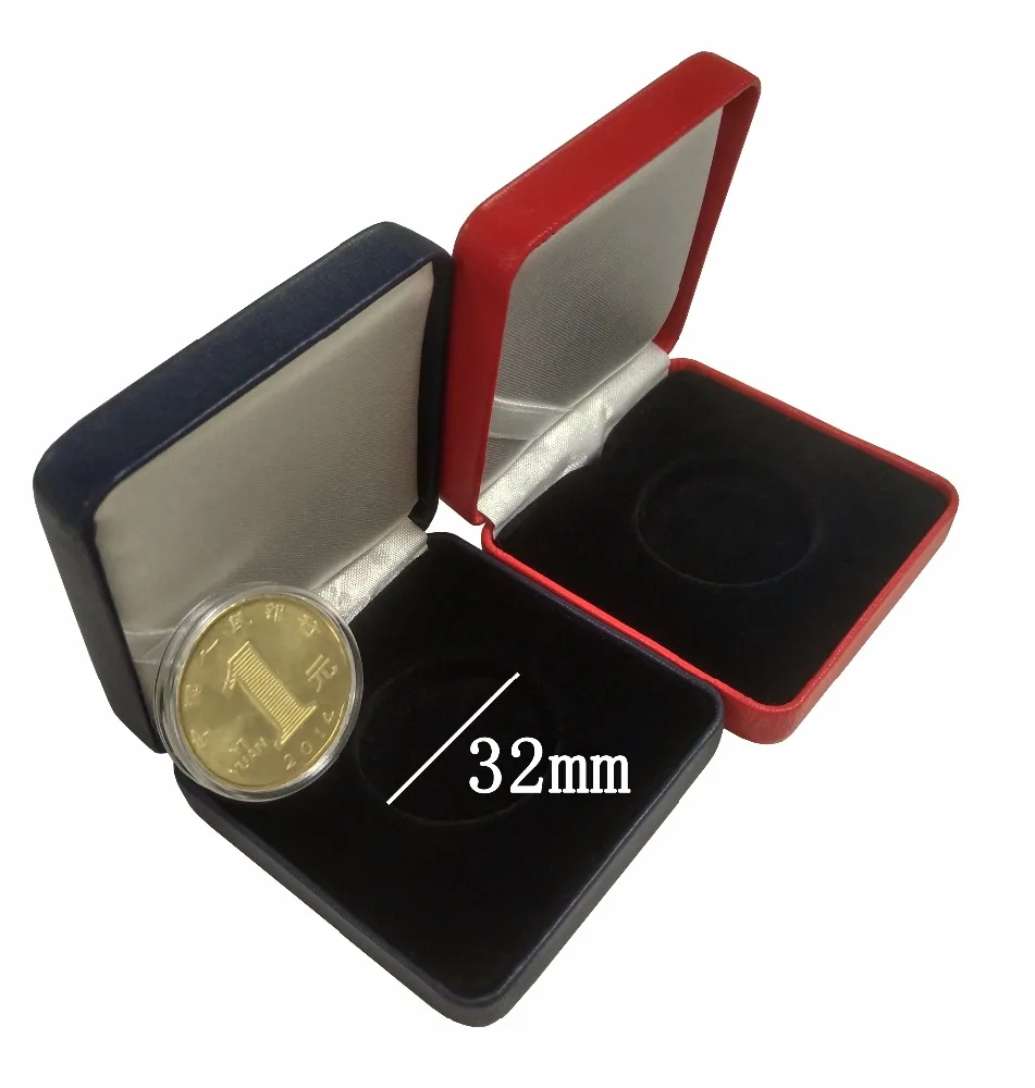 Coin Display Cases with Black Leatherette