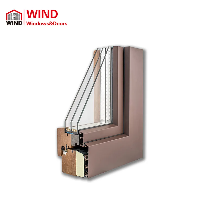 Germany PHI certificate  high energy  performance thermal break aluminium wood  passive windows for house