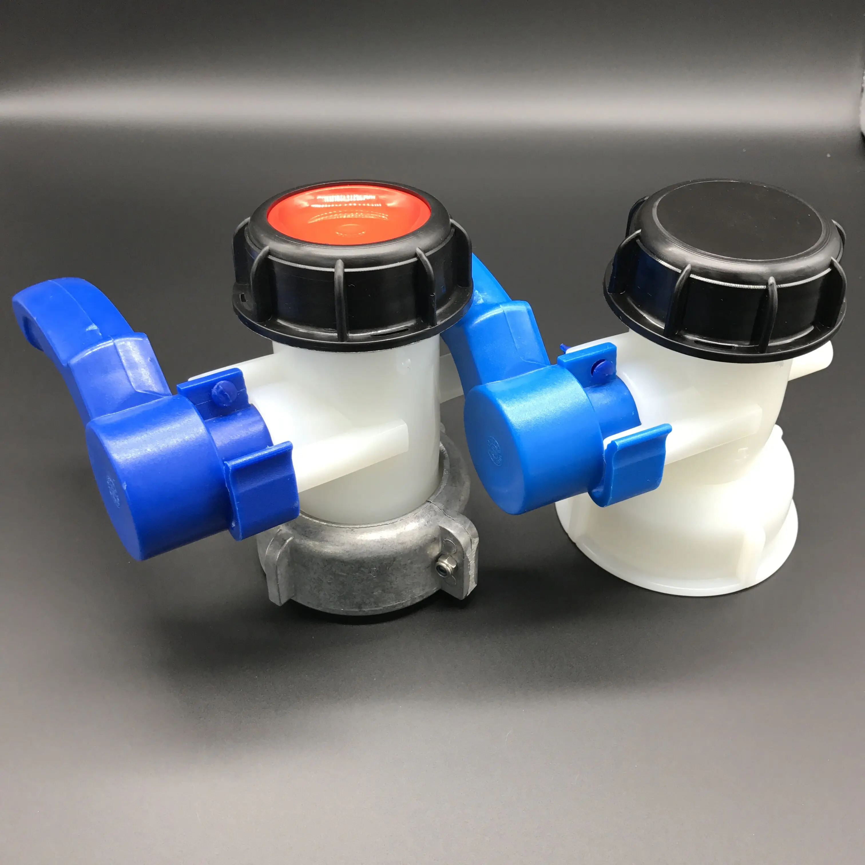 DN40 or DN50 butterfly  valve for IBC tank IBC container White Body Blue Handle