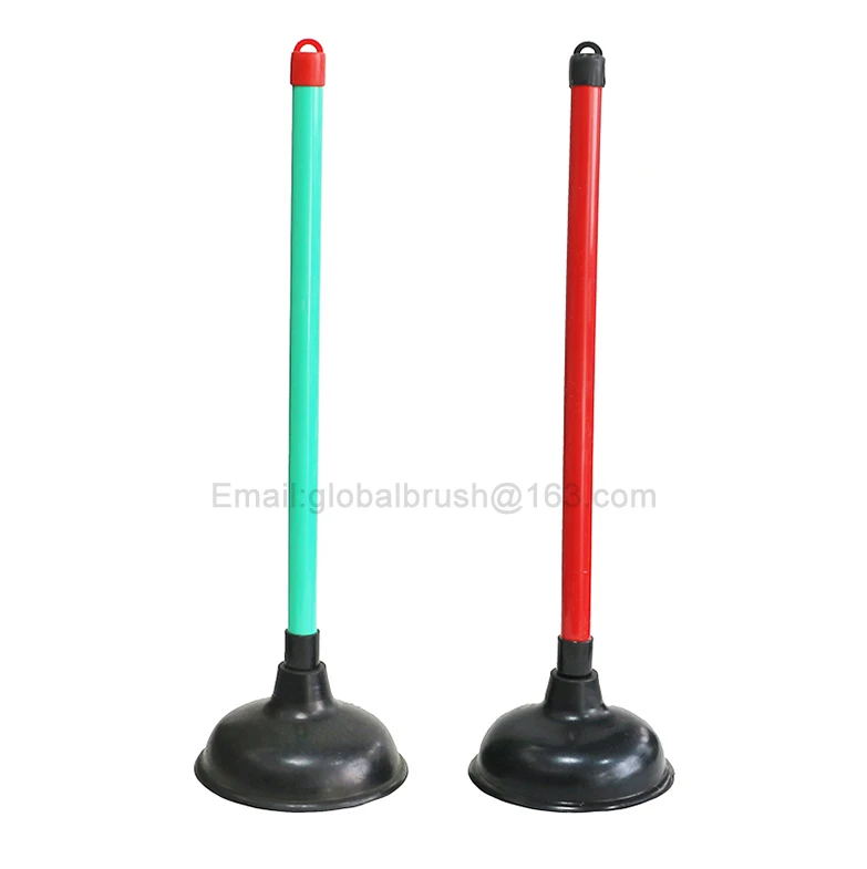 
item No.2218 green PVC handle, black rubber toilet plunger 