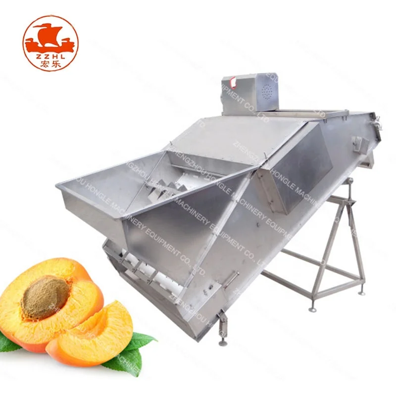 stainless steel yellow peach pitter washing peeling