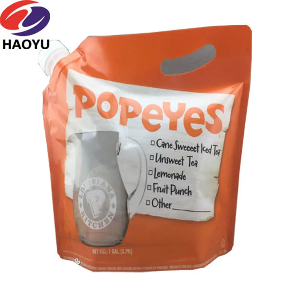 Doypack Standing Washing Powder Packaging Bag/Liquid Laundry Detergent Spout Pouch