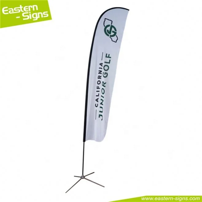 Jiangmen polyester trade fair pop up durable advertising feather flag banners