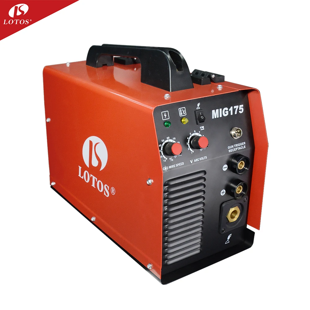LOTOS MIG175 guangzhou gasless flux cored wire feeder dc inverter co2  inverter mig welding machine