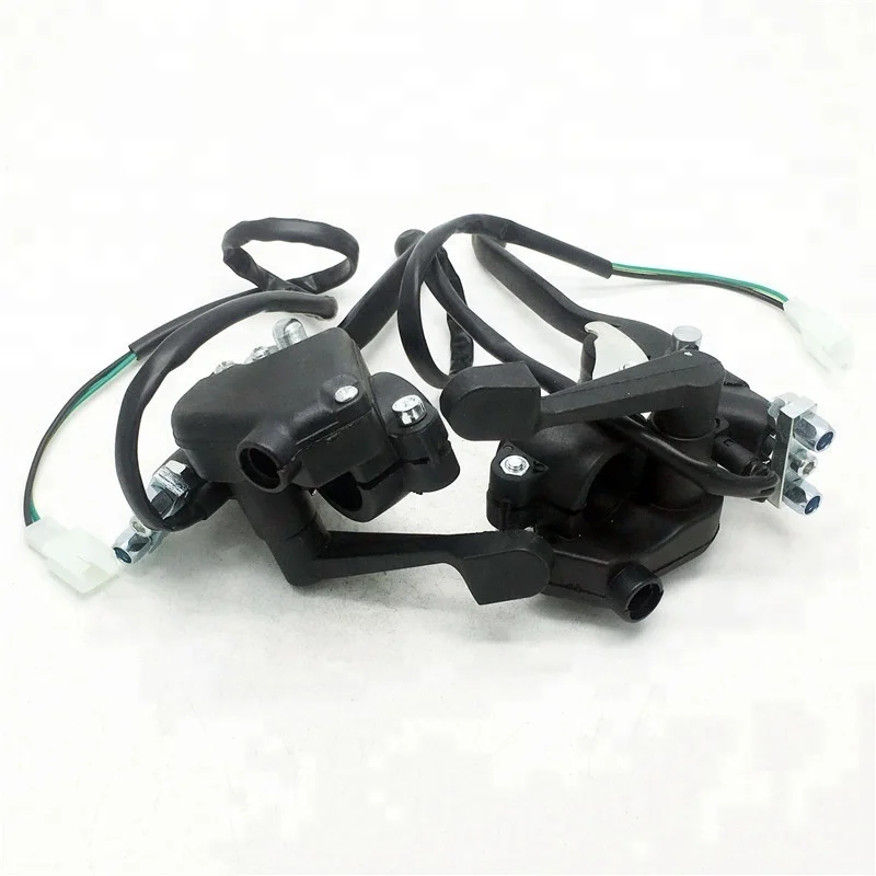 ATV Mini Moto Quad Bike Switched Thumb Throttle Twin Brake Lever