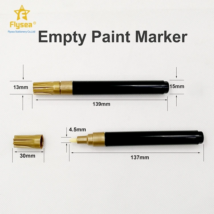 Black Plastic  Accessories 15MM Empty Marker Pen