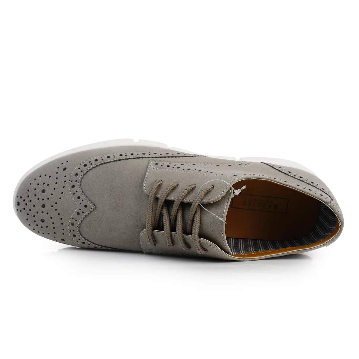 Baolite New Hollow out design breathable suede leather men casual shoes