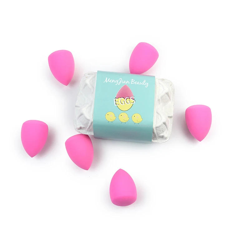 2018New Style Super Soft Water Droplet Shape Powder Puff Cosmetic Make Up Blender No Latex Sponge 6Pcs Set