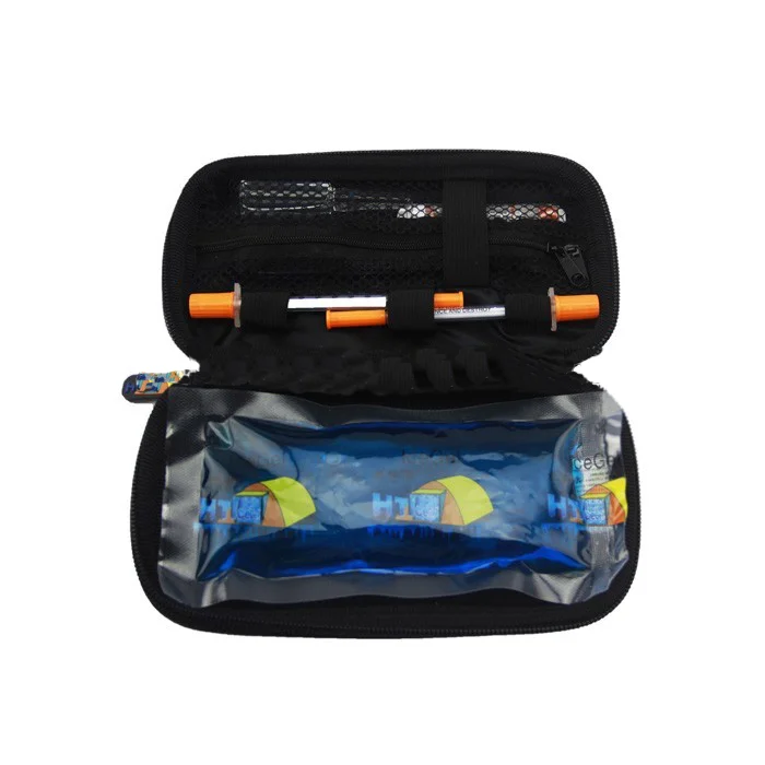 Portable outdoor travel insulin cooler bag