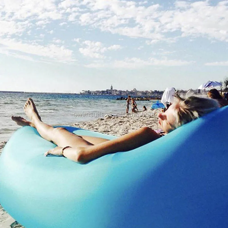 Low moq Outdoor beach lounger airbed sofa indoor Air Bag Sofa Air Sleeping Couch Lazy Bed for Camp No.010B