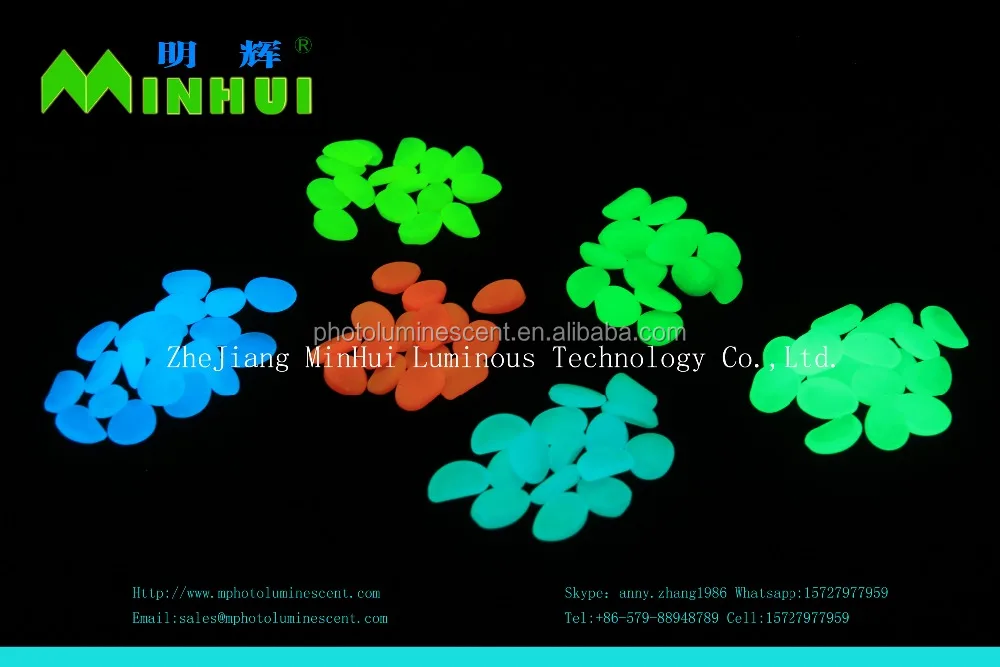 Artificial glow in dark stone/glow in the dark pebble