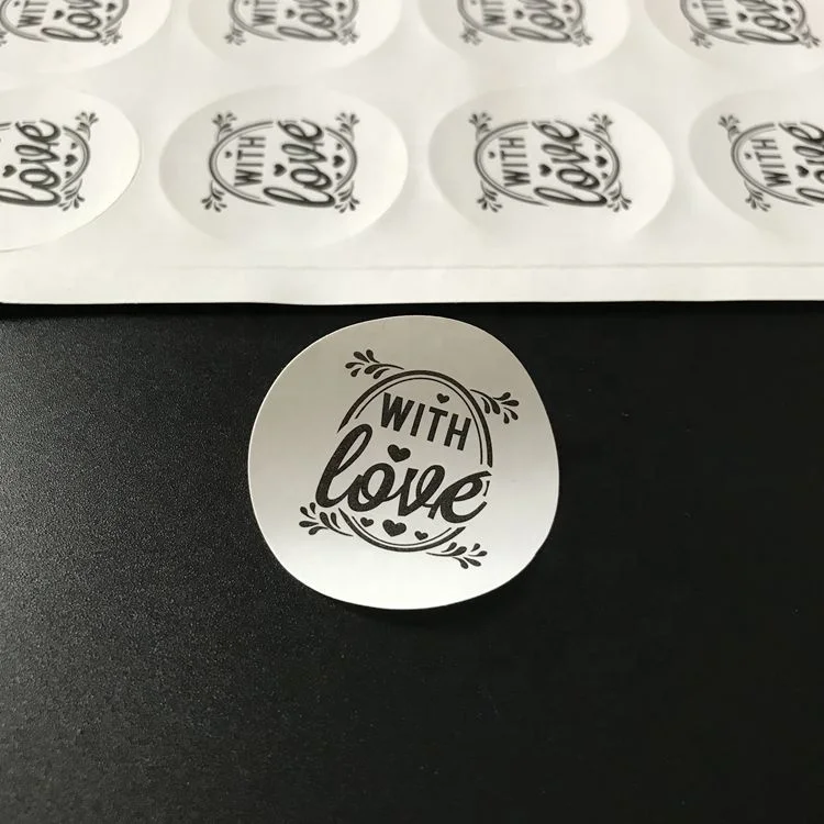 Bespoke Custom Logo White Self Adhesive Stickers Printing Company for clothing