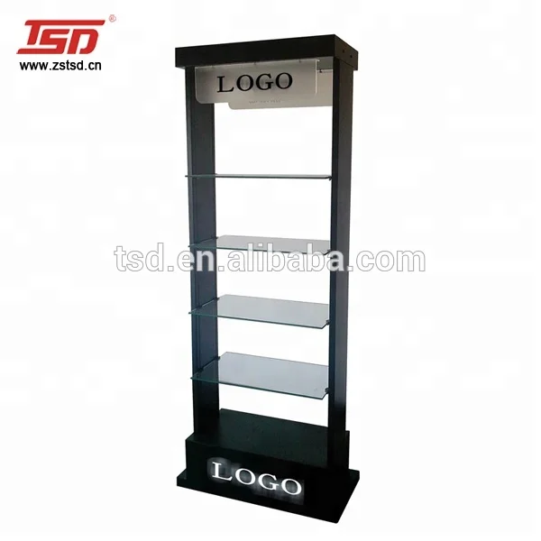 Custom metal show beauty display rack beauty products display cabinets hair salon display shelf