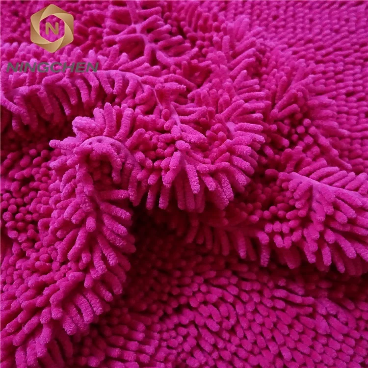 
hot sales Chenille Cleaning Microfiber Chenille Fabric 100% Polyester Rug Chenille Shaggy Fabric Microfiber Cleaning Mop Cloth 