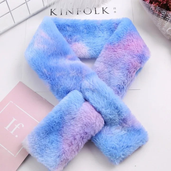 Winter Ear Muffs Ear Warmer Kids Lovely Thicken Plush Unicorn Earmuffs New Custom made rainbow colorful plush scarf