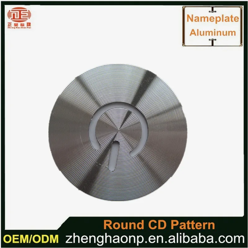 
Custom blank cd logo aluminum nameplates for machine 