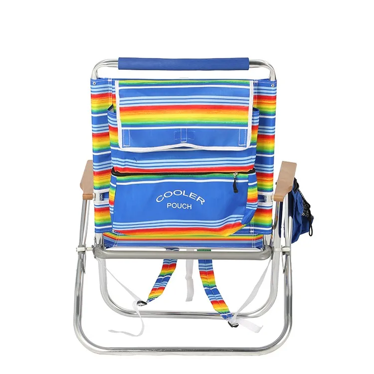 Outdoor Lounge Aluminum Beach Chair Portable Folding Camping Chair Backpack