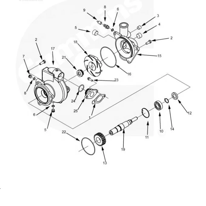 Ccec 3609826 kta19 diesel engine water pump seal