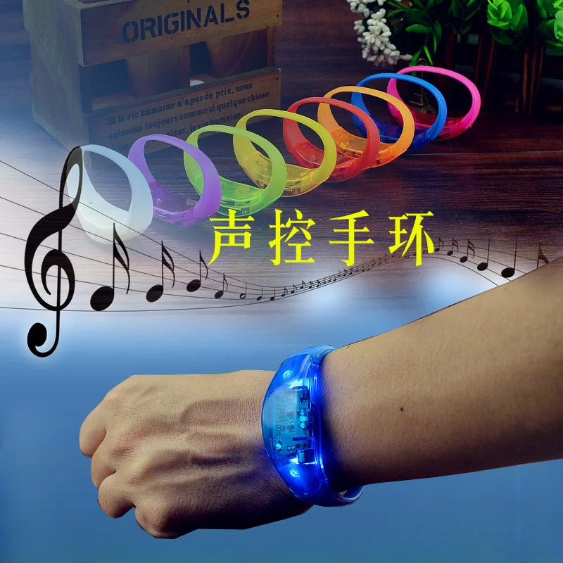 Sound Sensor Concert Music Activated Led Glowing Bracelet For Kids Man Woman